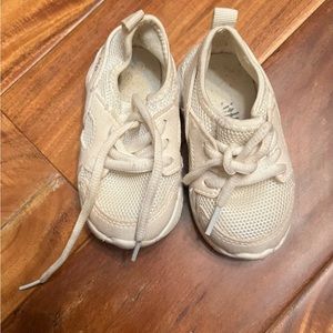 Baby little me white sneakers. Size 4